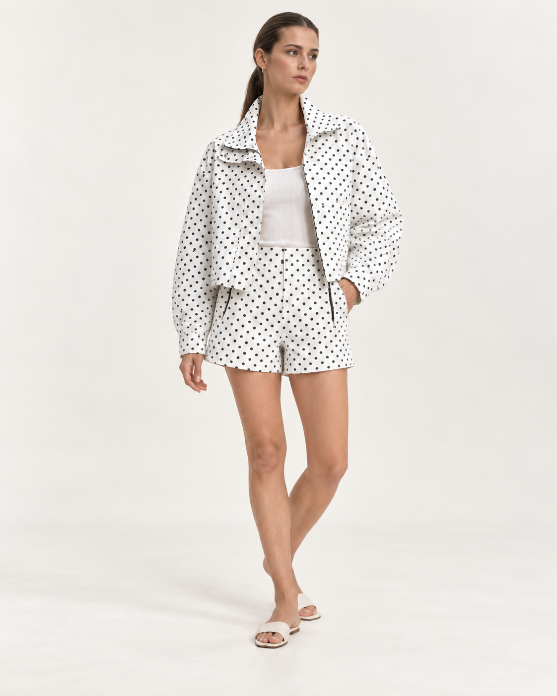 Chaqueta Bomber Polka Dot Oversize