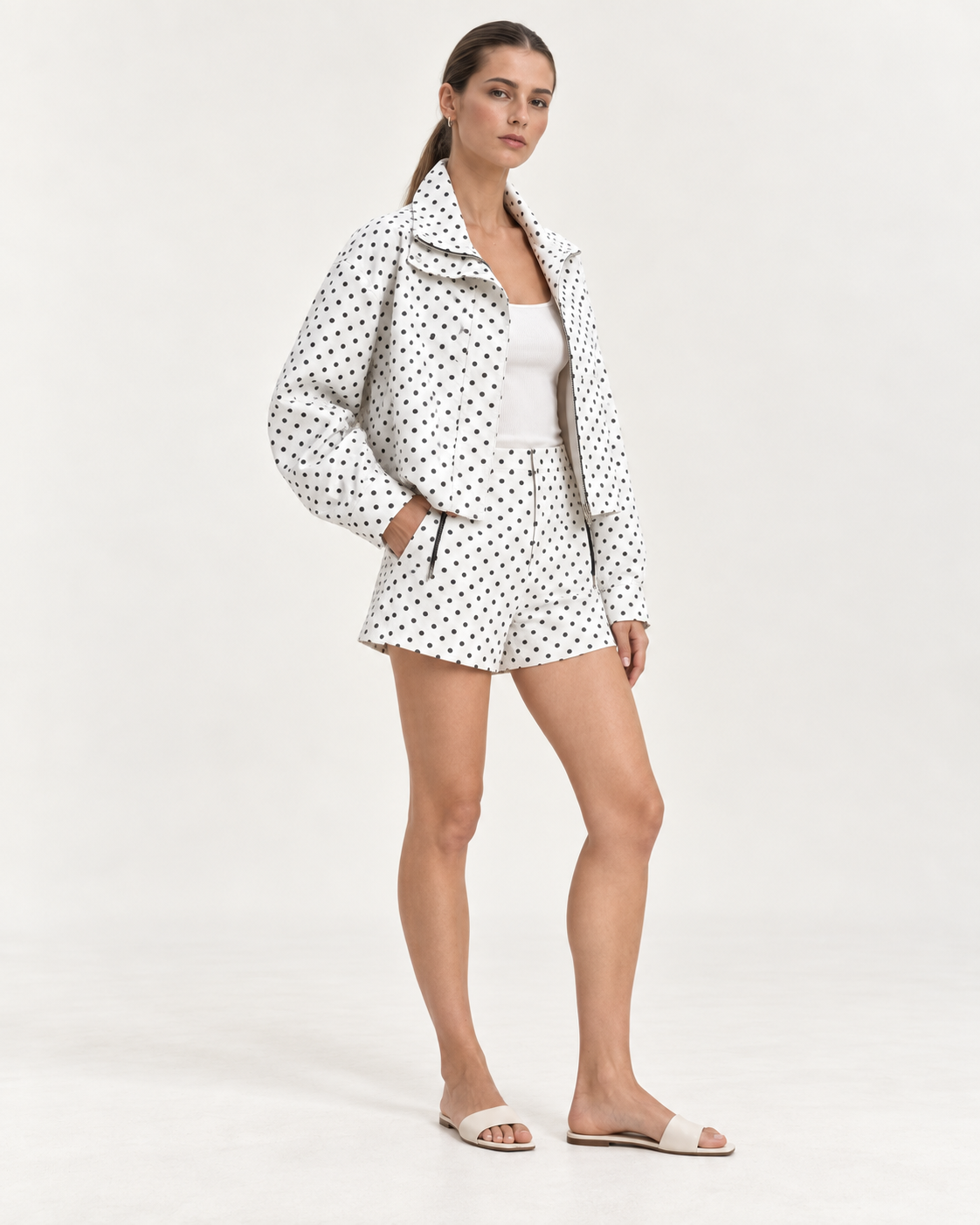 Chaqueta Bomber Polka Dot Oversize