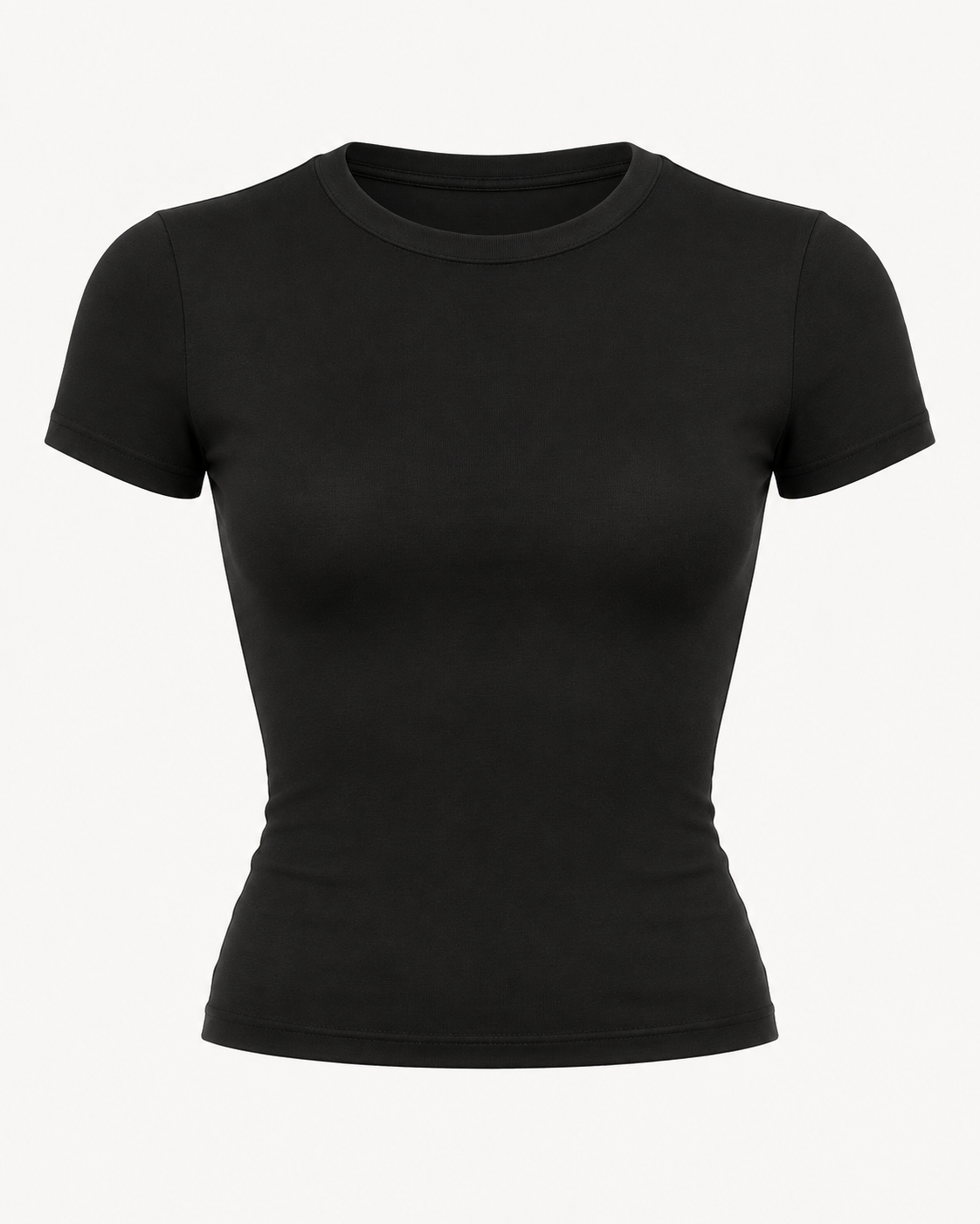 Crop Top Básico de Manga Corta Y2K