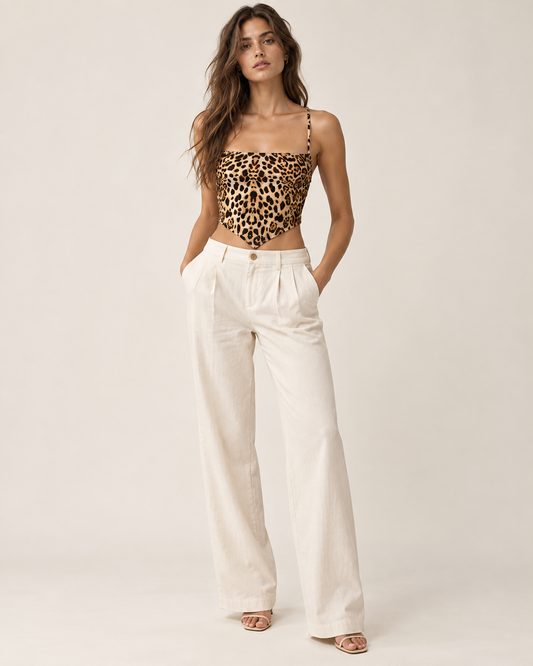 Top Leopardo Cruzado