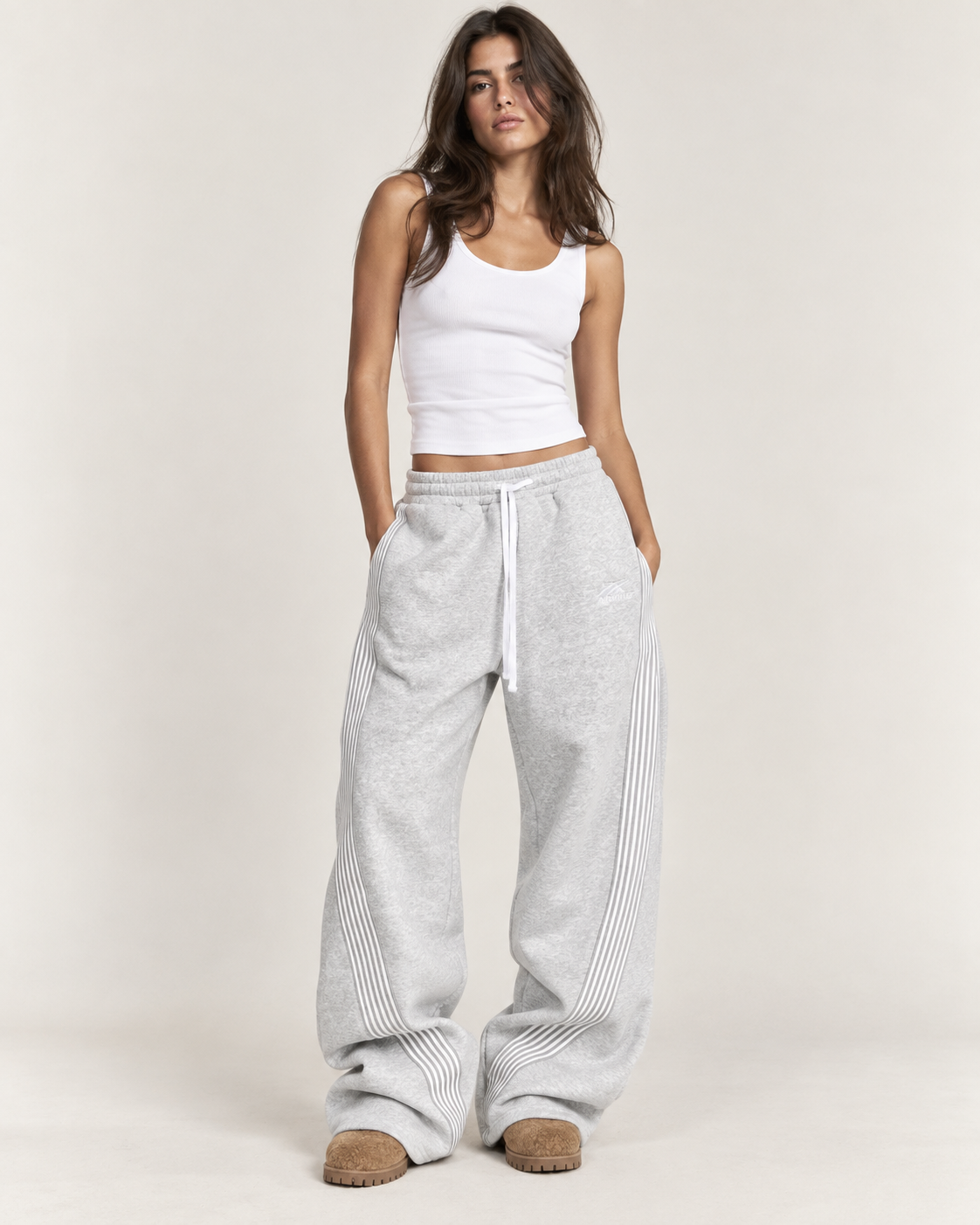 Pantalón Recto de Rayas