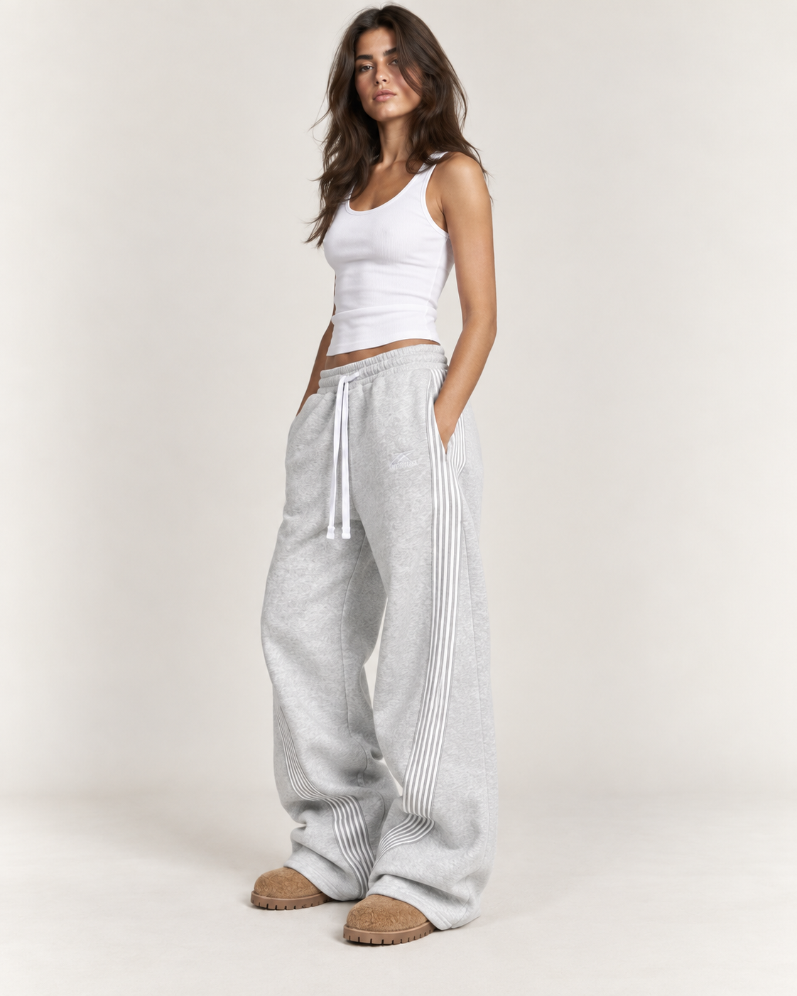 Pantalón Recto de Rayas