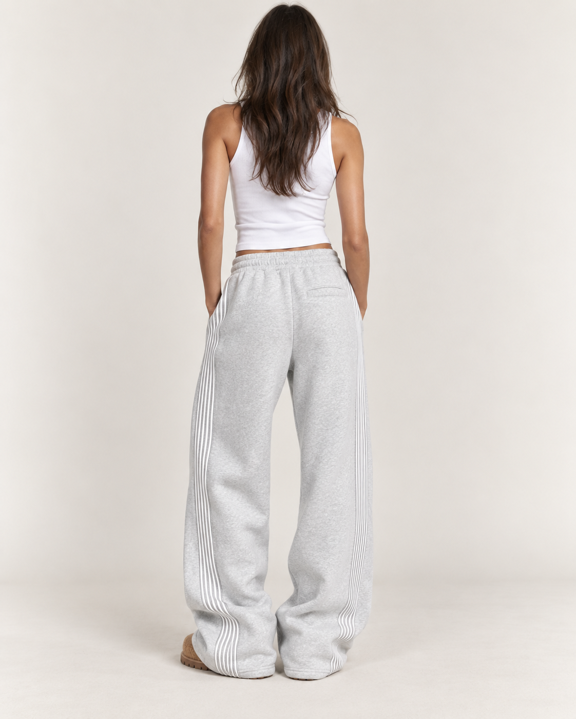 Pantalón Recto de Rayas