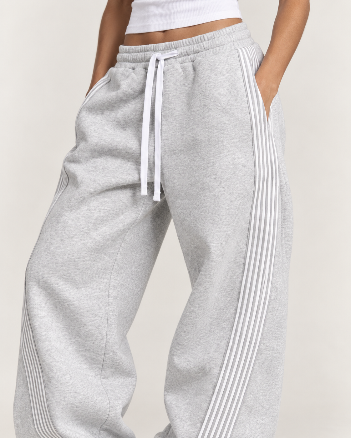 Pantalón Recto de Rayas
