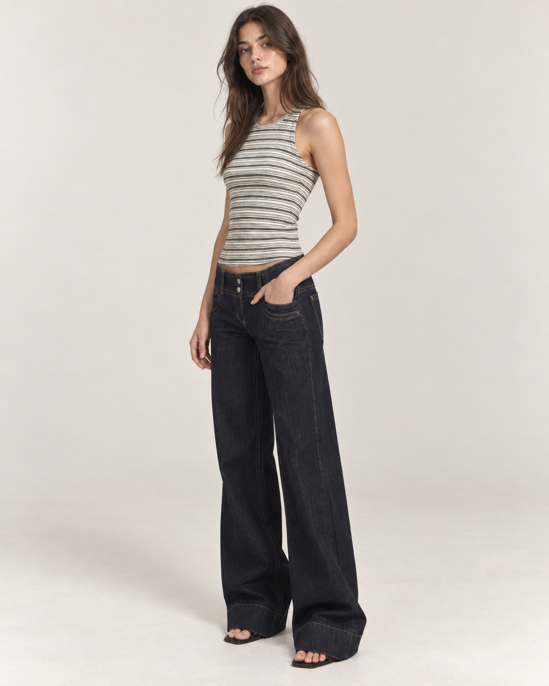 Vaqueros Wide Leg de Tiro Bajo
