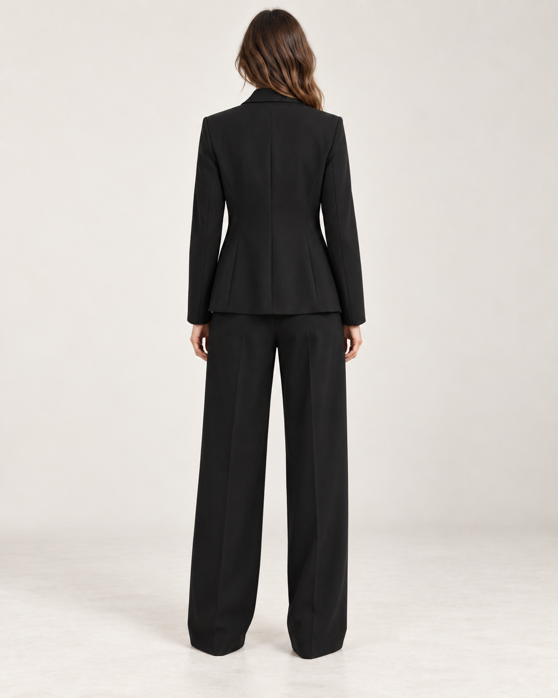 Conjunto Entallado de Blazer y Pantalón de Tiro Alto