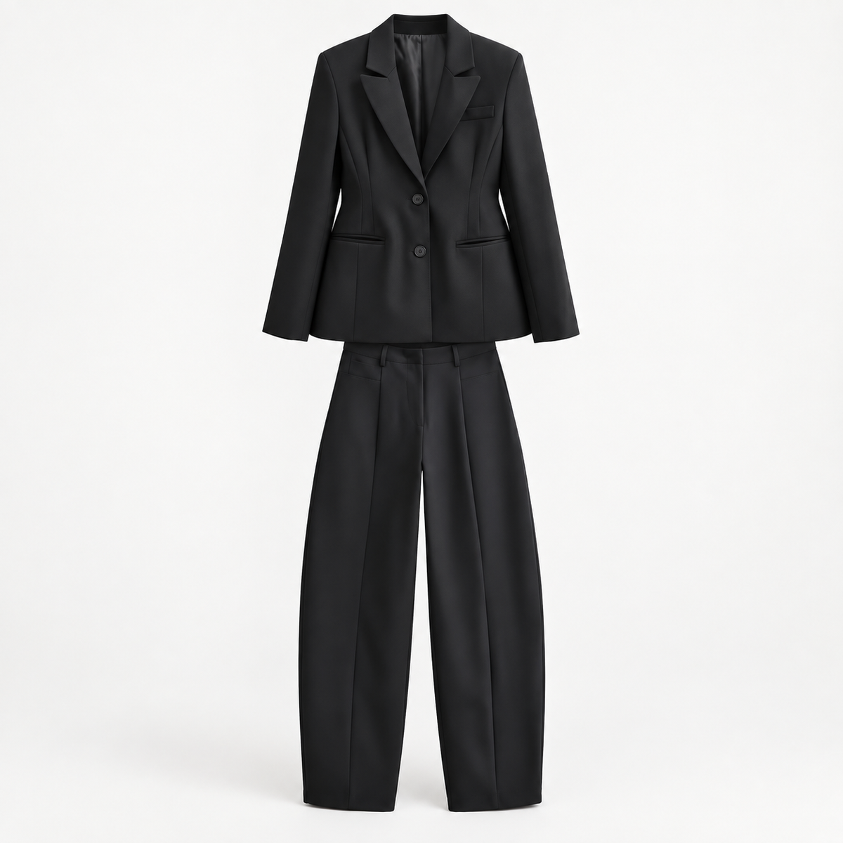Conjunto Entallado de Blazer y Pantalón de Tiro Alto