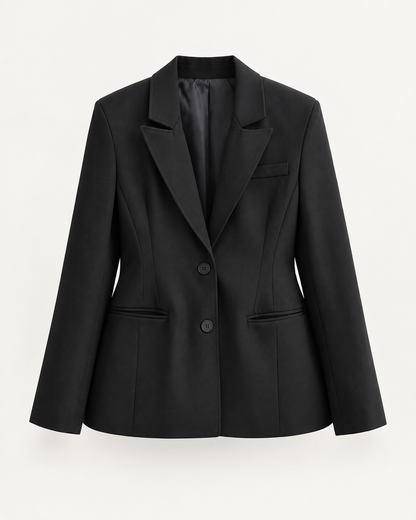 Conjunto Entallado de Blazer y Pantalón de Tiro Alto