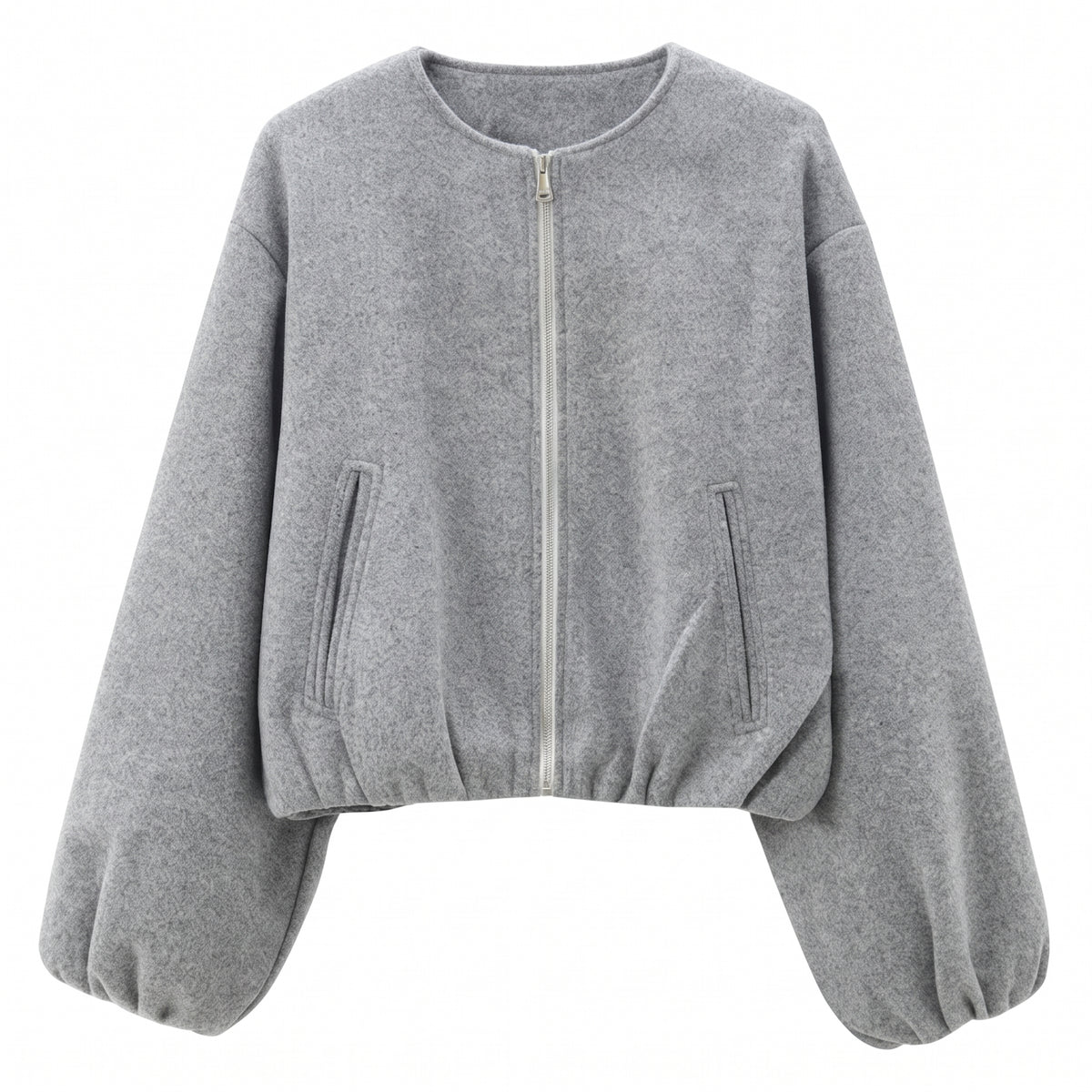 Chaqueta Bomber Retro Cropped Cuello O